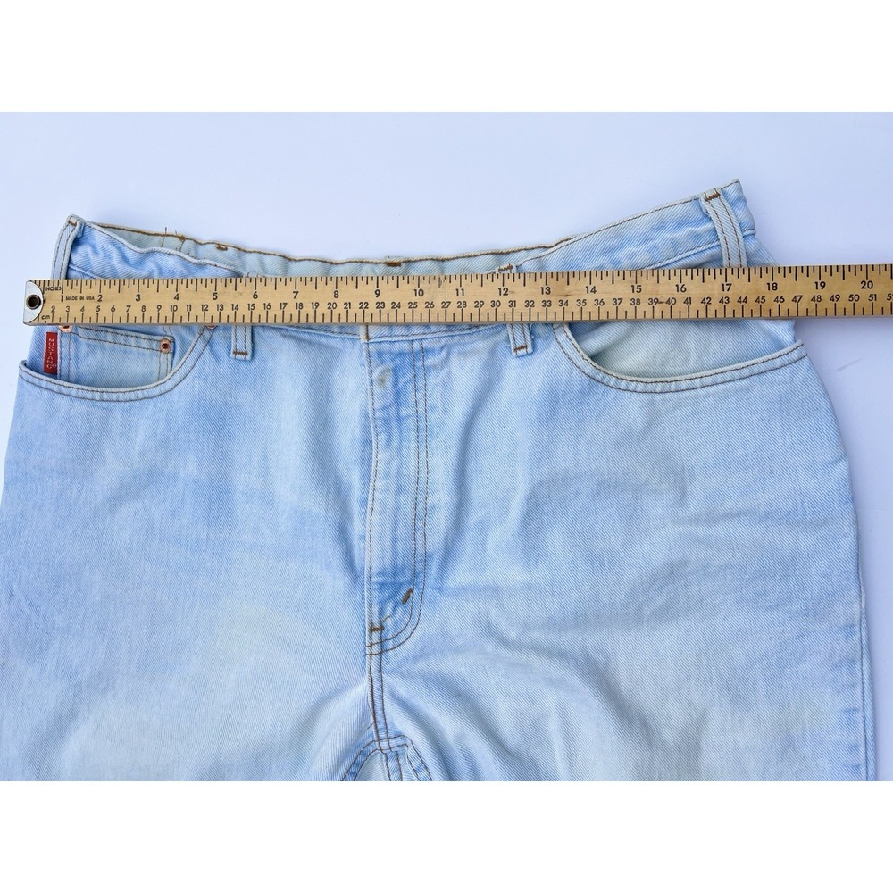 Vintage Mustang Jeans Mens 38x30 Relaxed Straight Leg Light Wash 90s Denim - Picture 9 of 13